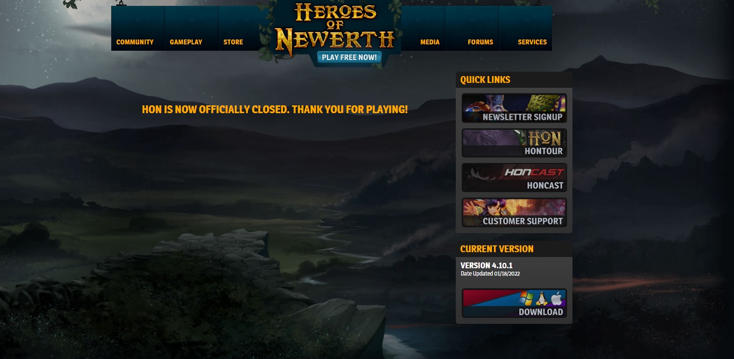 Heroes of Newerth (HoN) đóng cửa